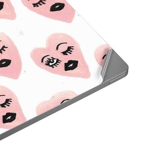 Bouffants and Broken Hearts Winking Hearts Universal Laptop 11in (8.8 x 6.2in) Skin